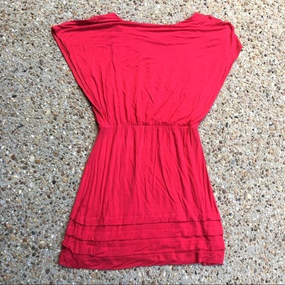 No Strings Attached Red Rayon Blend Dress M - Picture 7 of 7